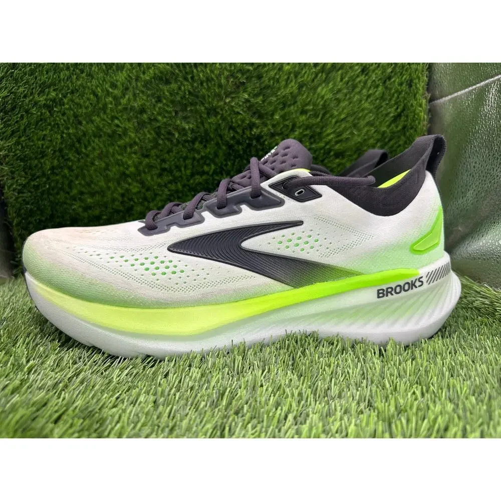 Brooks Glycerin GTS 23 1105031D154 Athletic Sneaker Men's 12D White Knit Jogging